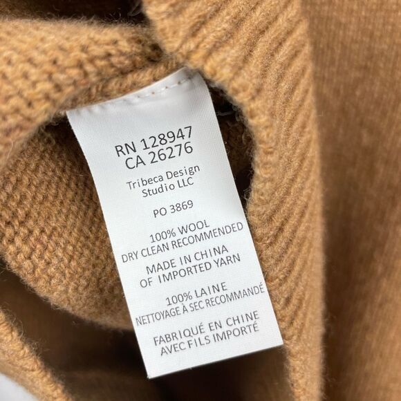 NEW Nili Lotan Gloria Cognac Camel Tan Soft 100% Wool Sweater Size S - Picture 9 of 9